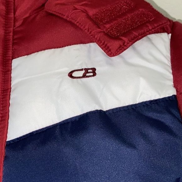 CB Sport Merlot/White/Navy Fleece Puffer Jacket - Picture 9 of 10